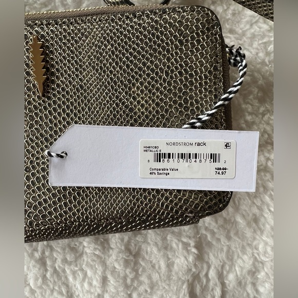 HACKER Ronnie Snakeskin Embossed Leather Crossbody Bag - Picture 8 of 8